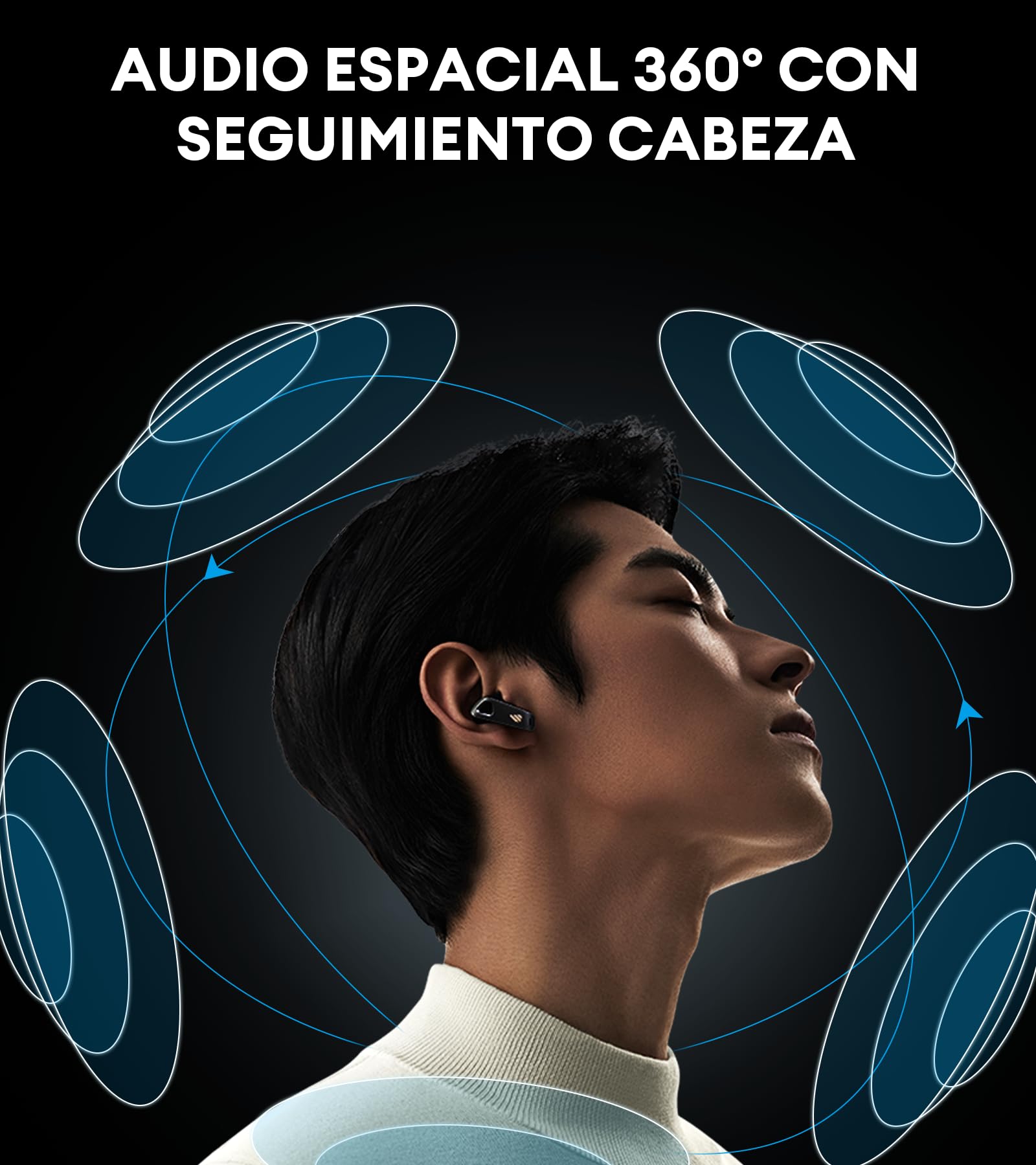 Edifier NeoBuds Pro 2 Auriculares Cancelación Ruido Activa, Audio Espacial, Sonido Alta Resolución, LDAC, LHDC, AAC, 8 Micrófonos Llamadas Claras, Bluetooth 5.3, Carga Rápida, Negro
