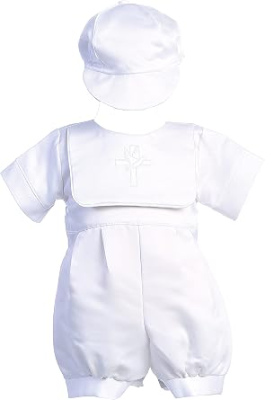 Made in USA - Baptism outfits for Boys, Baby Boy Christening Outfit, Baptismal Romper - Ropa de Bautizo para Nino Bebe
