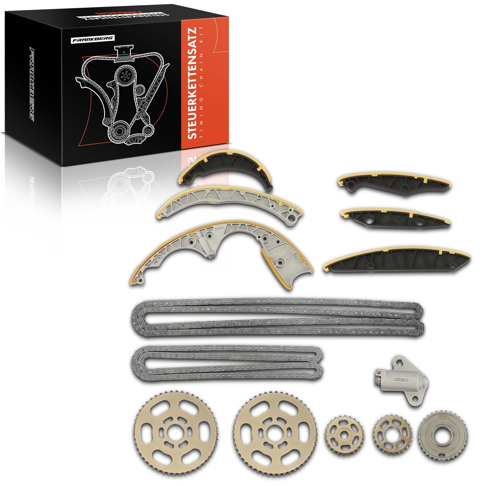 Frankberg Kit de cadena de distribución 059103333F | Compatible con: T.o.u.a.r.e.g 7P5 7P6, A8 4H2 4H8 4HC 4HL, A6 4G2 4GC, A4 Allroad 8KH, A5 Sportback 8TA