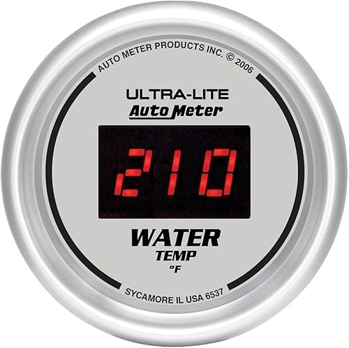 Auto Meter 6537 Ultra-Lite Digital 2-116" 0-300 grados F Medidor digital de temperatura del agua