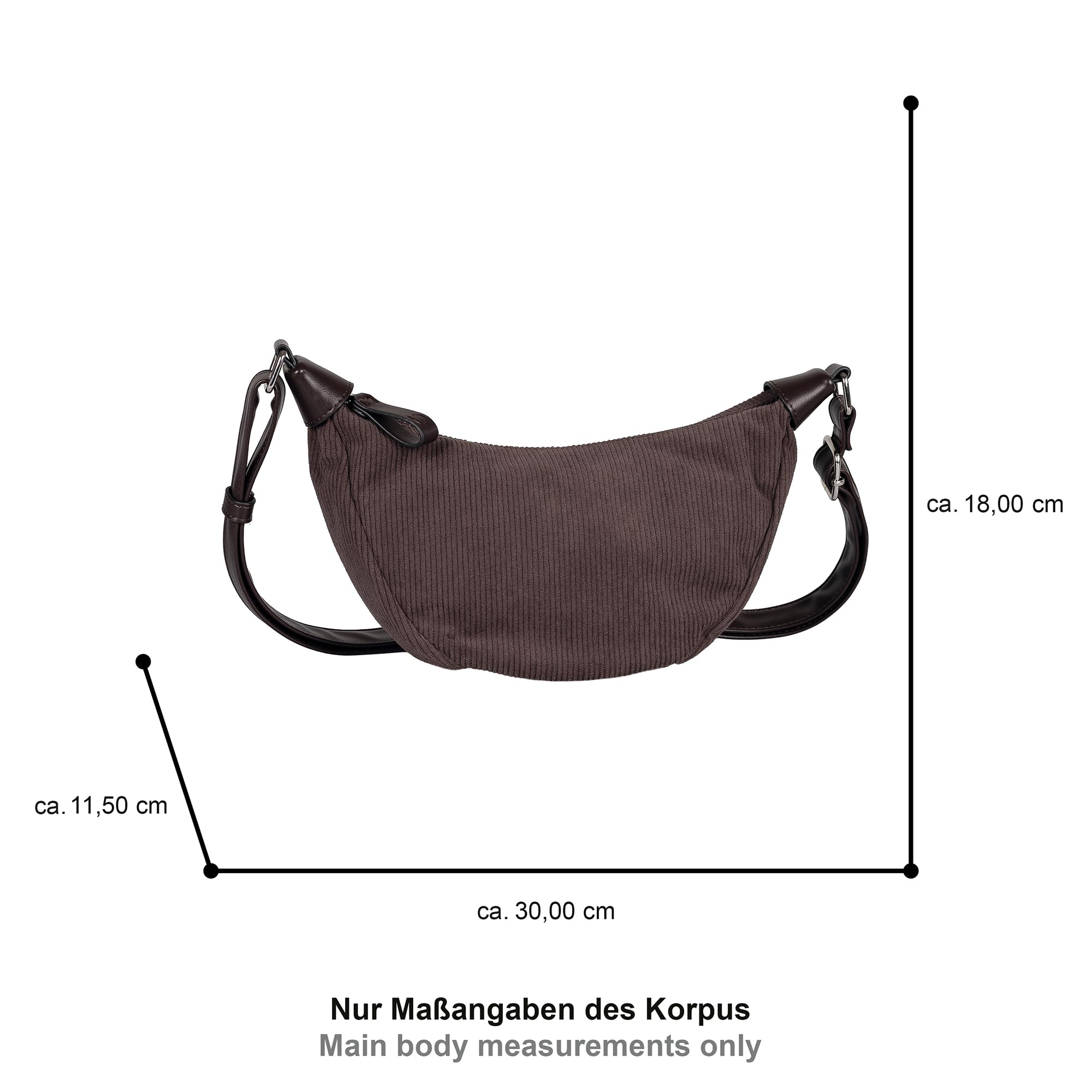 TOM TAILOR Denim Liriel Damen Handtasche Crossbody Bag Dunkelbraun