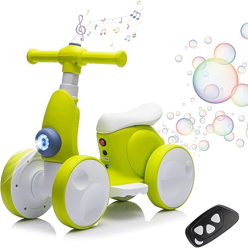 Bicicleta eléctrica de equilibrio para bebés de 6 V para niños de 1 año, juguetes de paseo de 12 a 48 meses, bicicleta de equilibrio para niños de 4