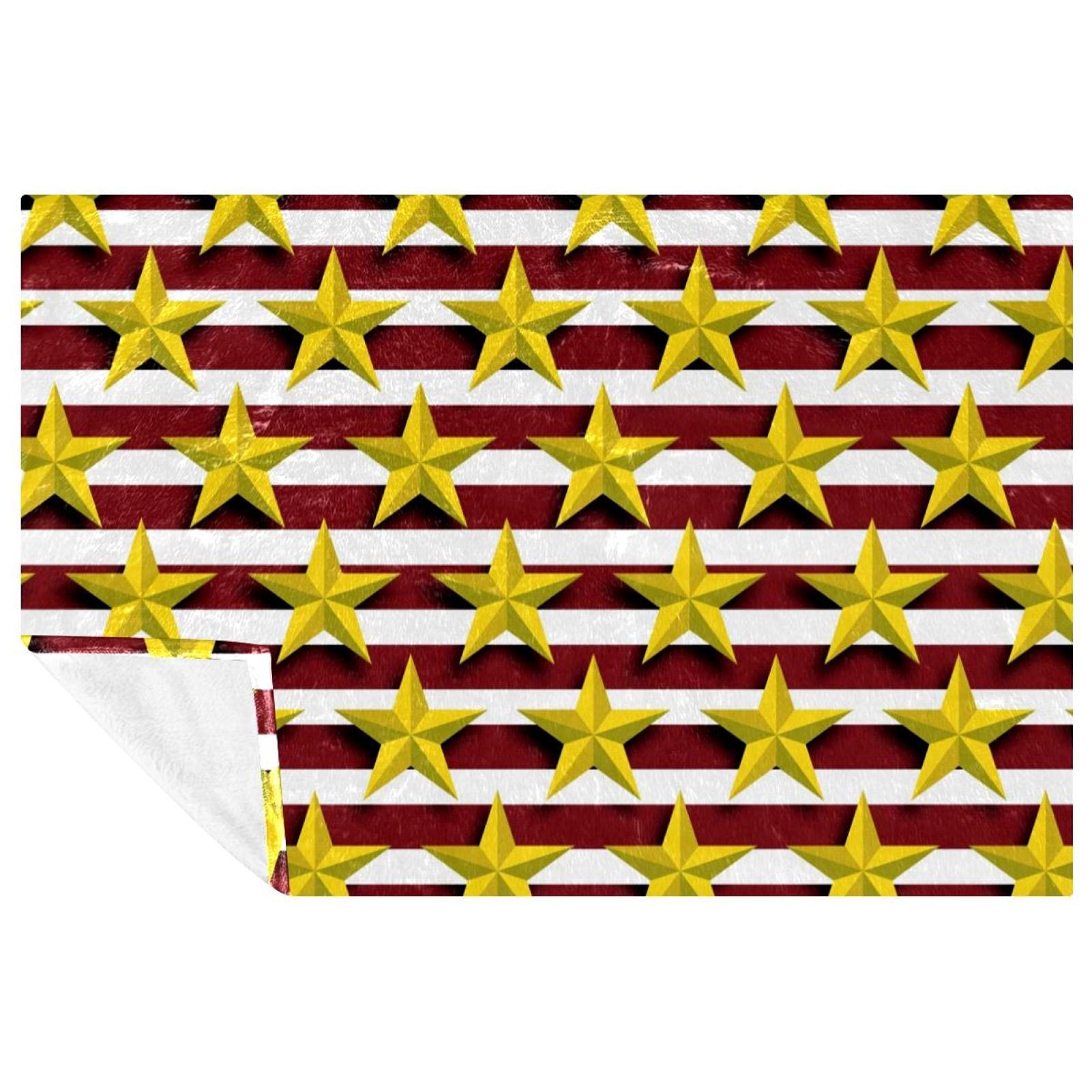 Couverture douce contre le froid design étoiles 150 x 100 cm pour intérieur et extérieur