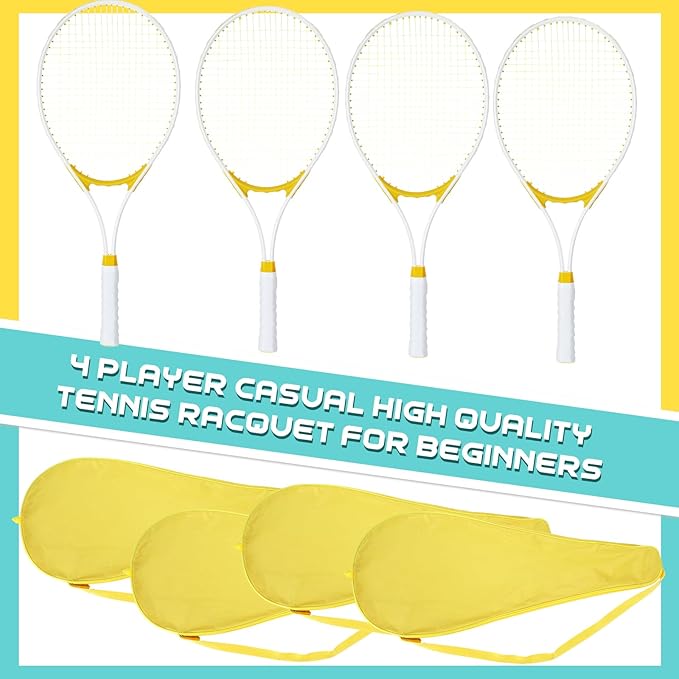 Set de 4 Raquetas de Tenis Liliful 27 Pulgadas para Adultos Principiantes miniatura 2