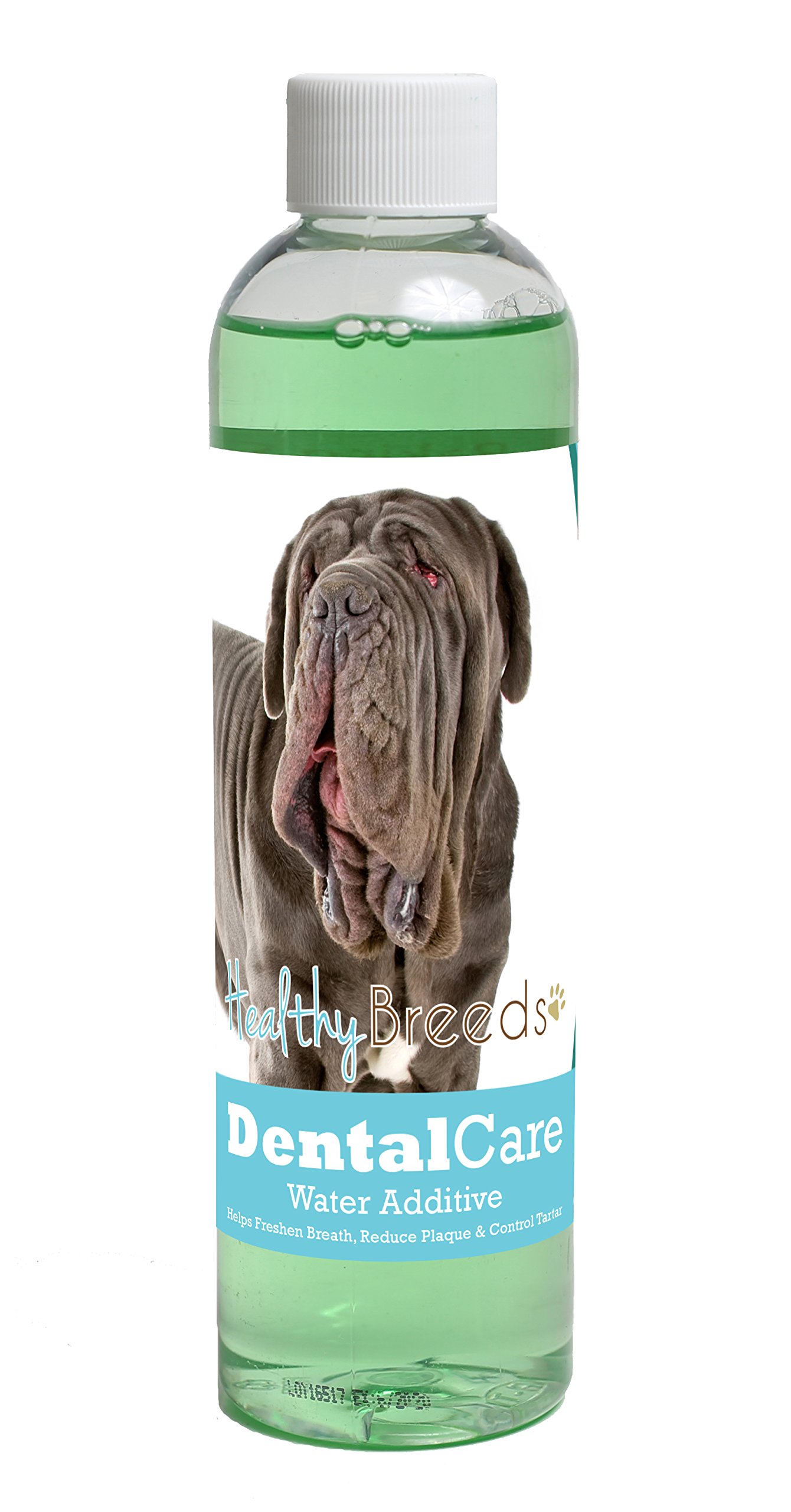 Healthy Breeds Dog Dental Care Water Additive for Neapolitan Mastiff - Helps Freshen Breath, Reduce Plaque &amp; Control Tartar - Mint Flavor - 8 oz