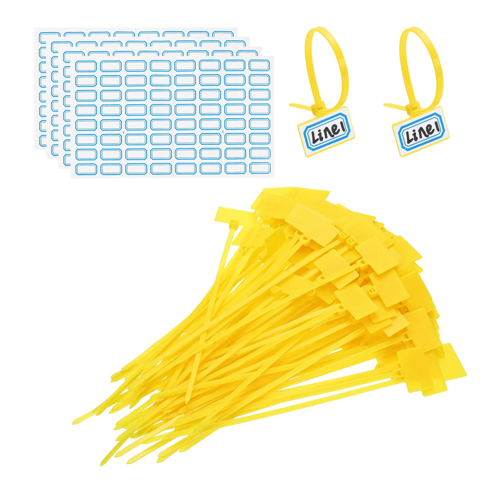 Attaches autobloquantes de 15,2 cm en nylon durable avec porte-étiquette