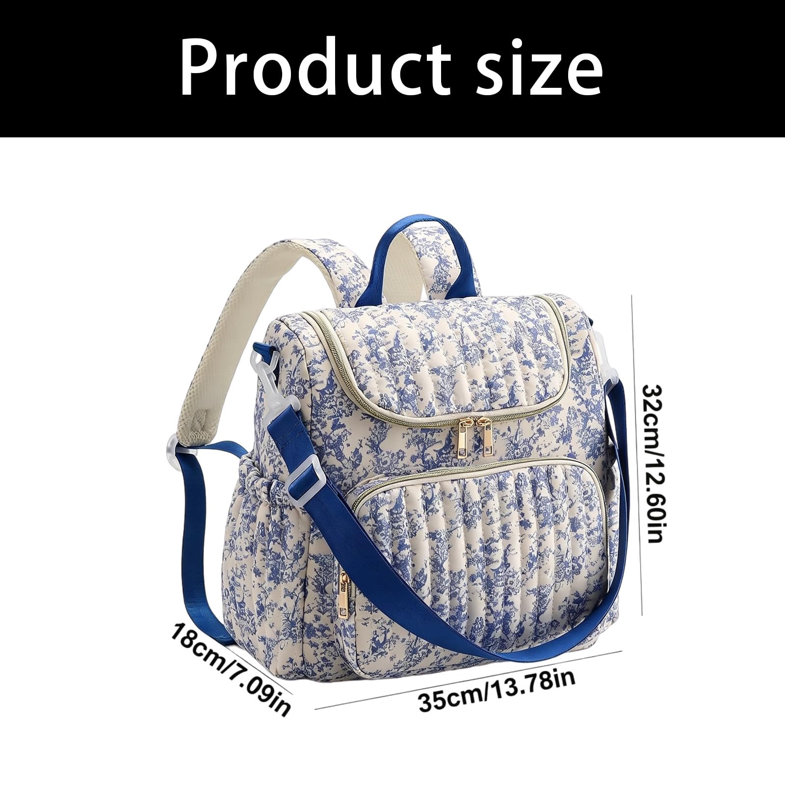 Stilvoller Wickelrucksack für Eltern mit mehreren Taschen, isolierten Fächern und Kinderwagengurt für Baby-Zubehör