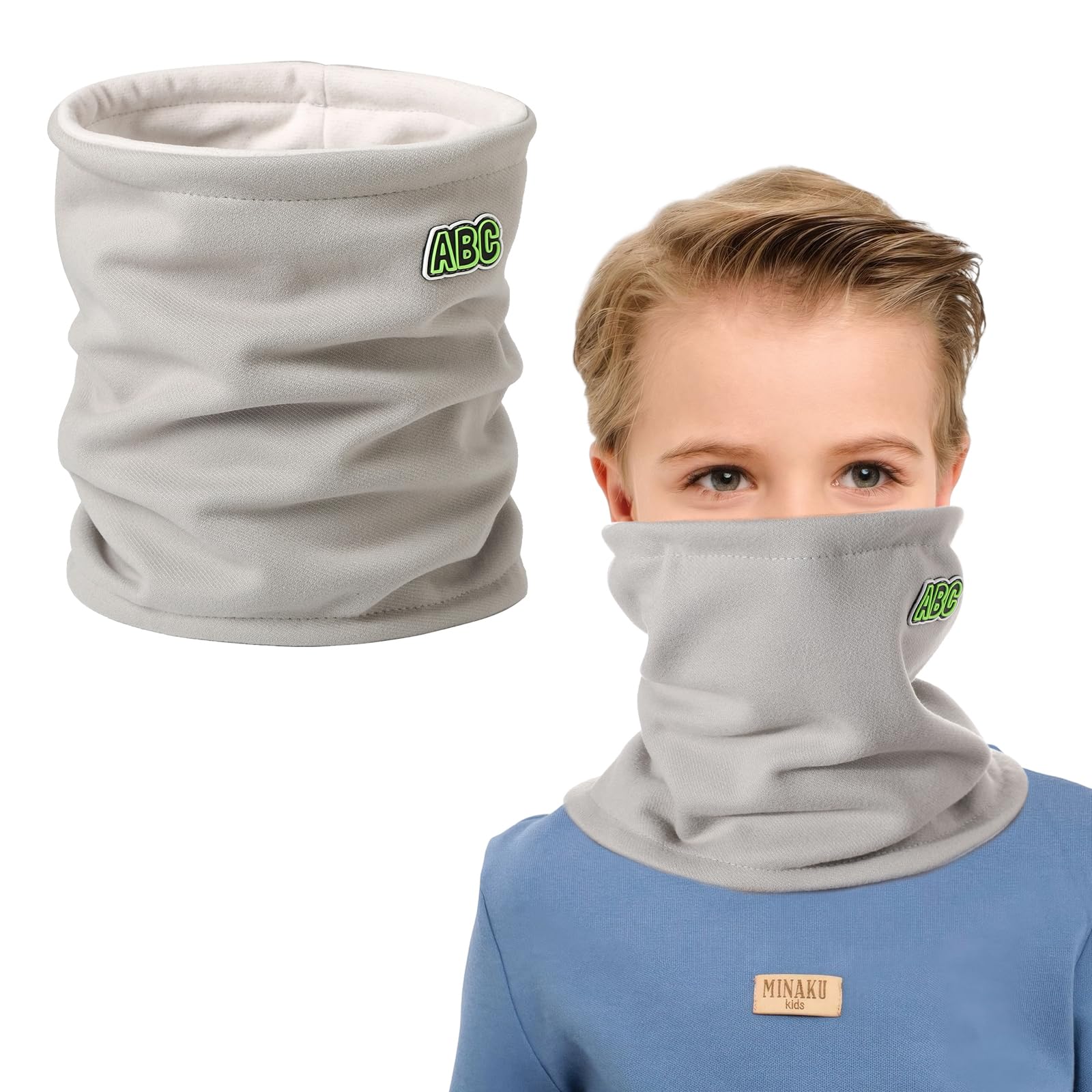 TAGVO Braga Cuello para Niños - Bufanda Multifuncional de Invierno con Cierre de Cordón, Talla Única para Niños de 4 a 10 Años, Ideal para Actividades al Aire Libre