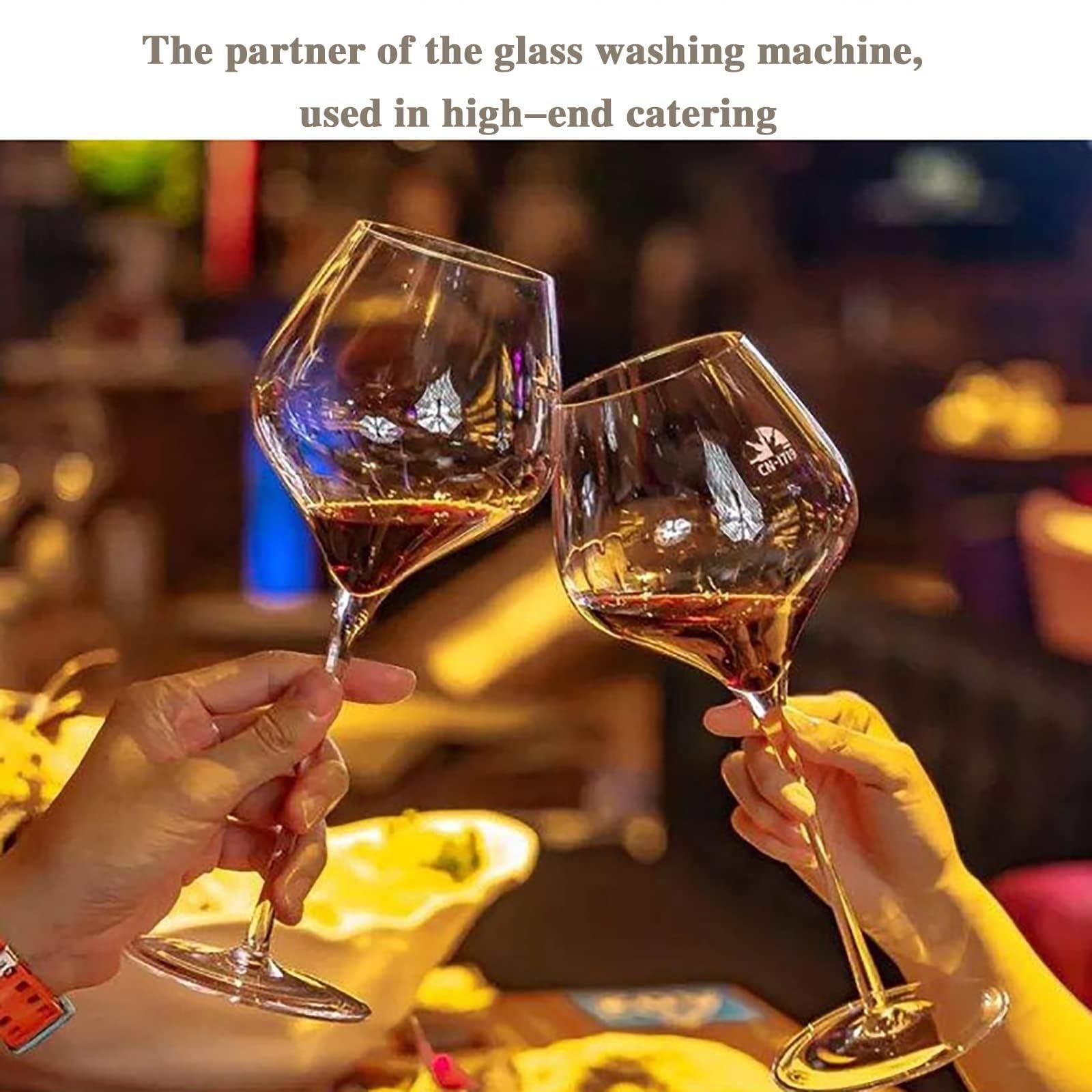 Lavadora de vidrio eléctrica comercial automática con secado a alta temperatura, pulidora portátil de copas de vino para bar, restaurante, hotel, secado rápido y sin rayas