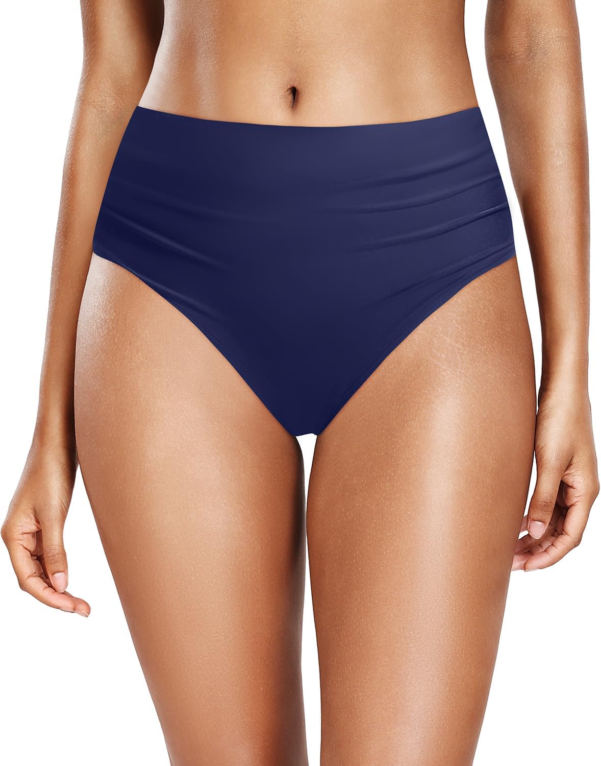 Daci Full Coverage Bikini Bottoms - Mid Rise Bathing Suit Bottoms for Women Tummy Control Swimsuit Bottom