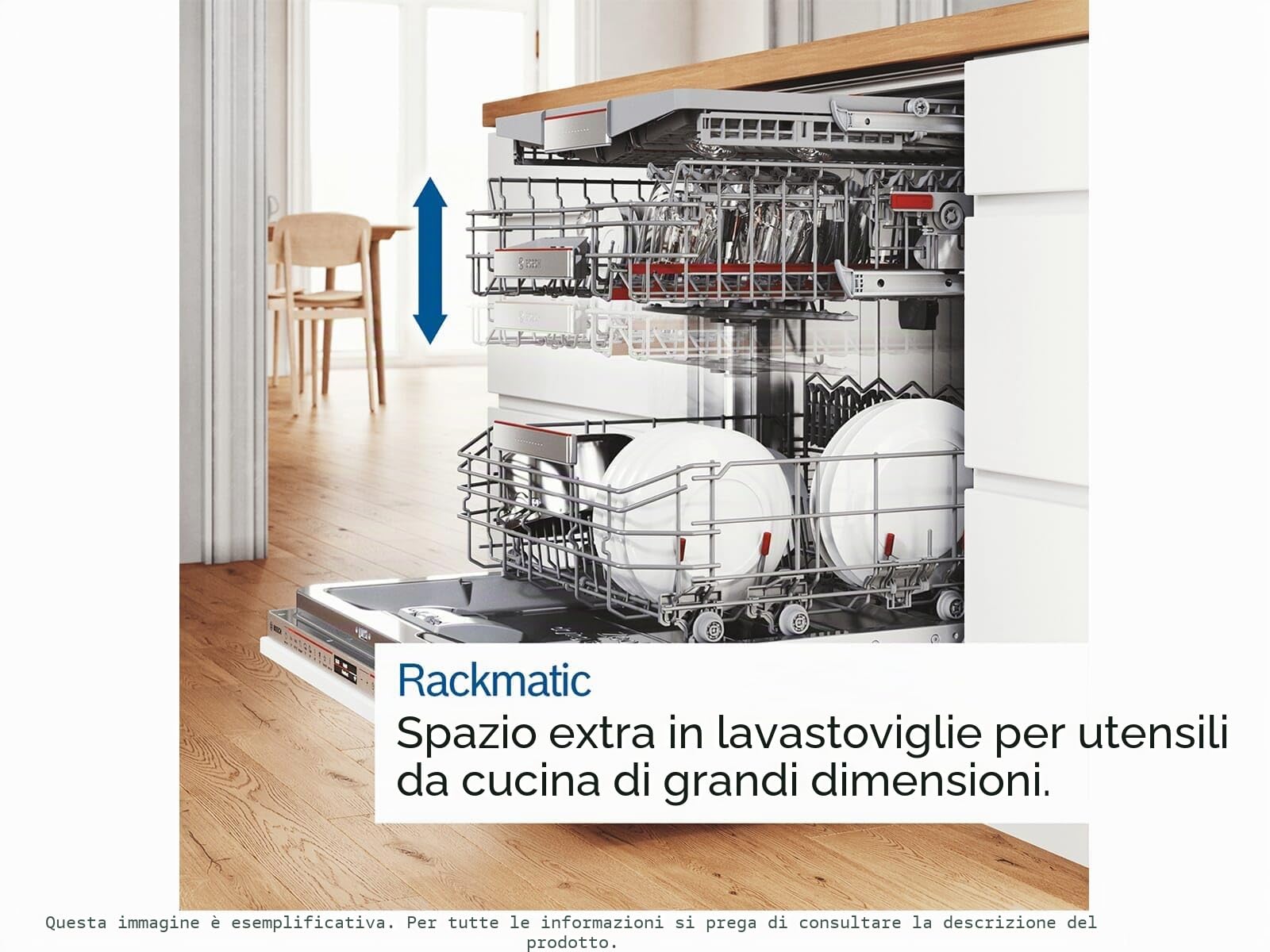 Bosch Serie 4, lavastoviglie indipendente, 60 cm, Silver Inox, SMS4EMI06E