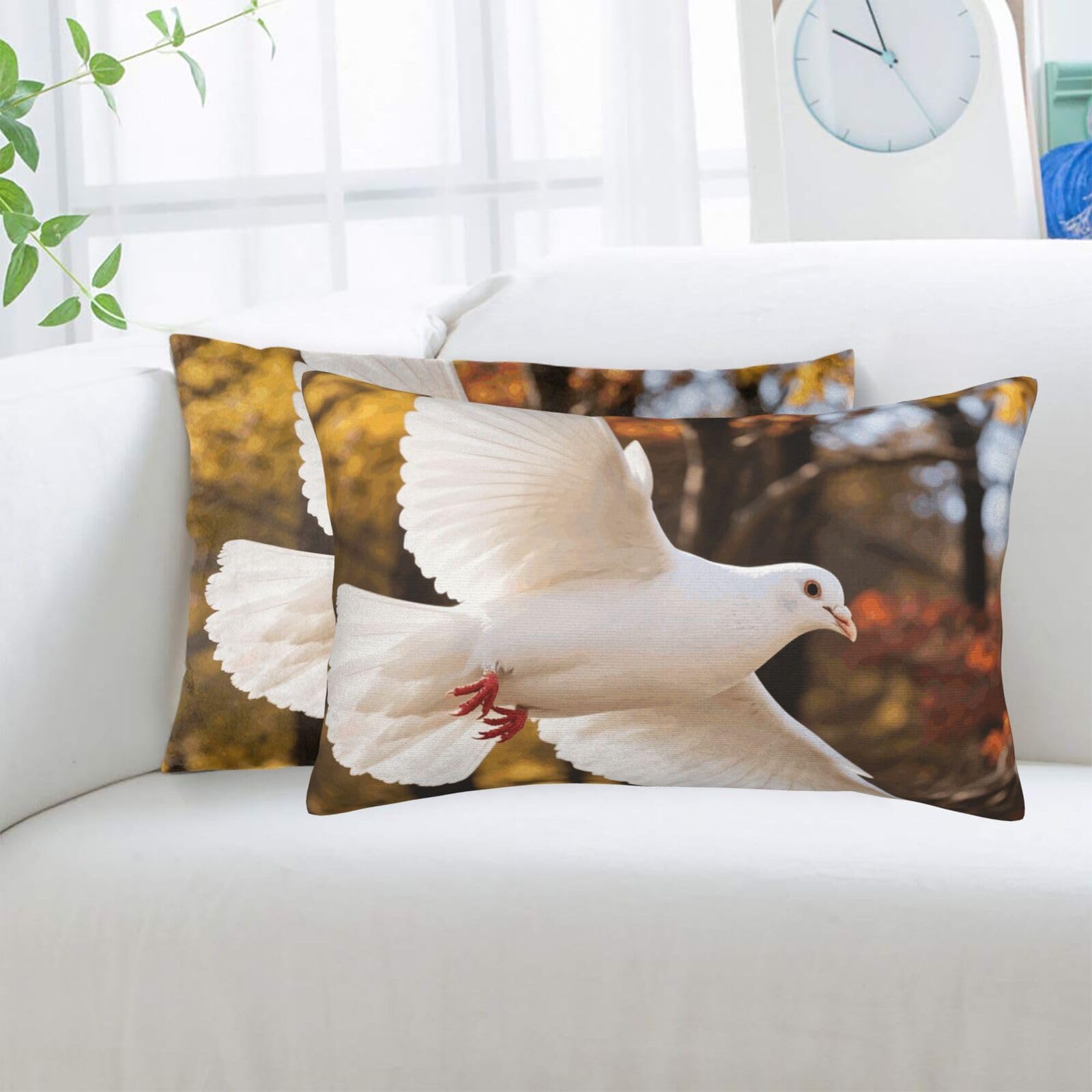 2 Pack Standard Pillowcases Sets, Ultra Soft Comfort Microfiber Plush Pillow Cases Animal Decorative Throw Pillow Cover with Hidden Zipper for Bedroom, Sofa, Couch,16"X24"