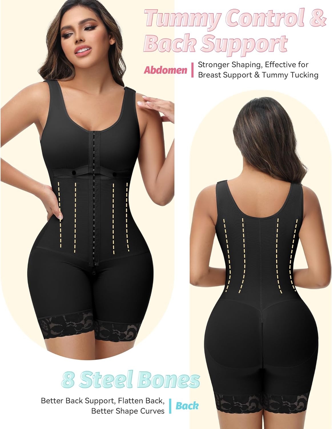 SHAPSHE Fajas Colombianas Moldeadoras Full Body Shaper Postparto Post Surgery Stage 2/3 Tummy Control Compression Garment - Image 3