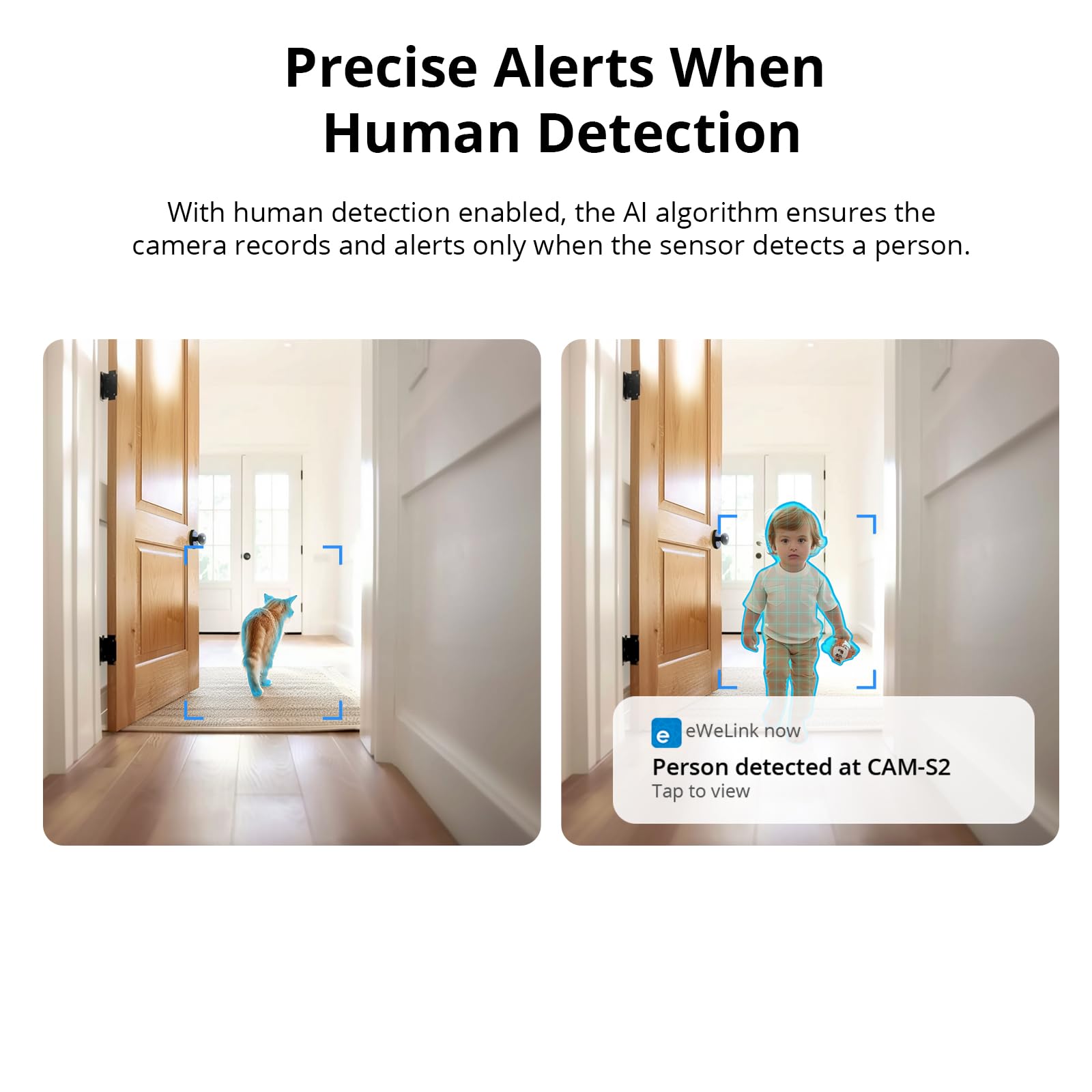 SONOFF CAM Slim Gen2 Cámara de Seguridad para Interiores, Cámara para Mascotas con Aplicación de Teléfono, Detección Humana (CAM-S2), Compatible con Alexa y Google Home