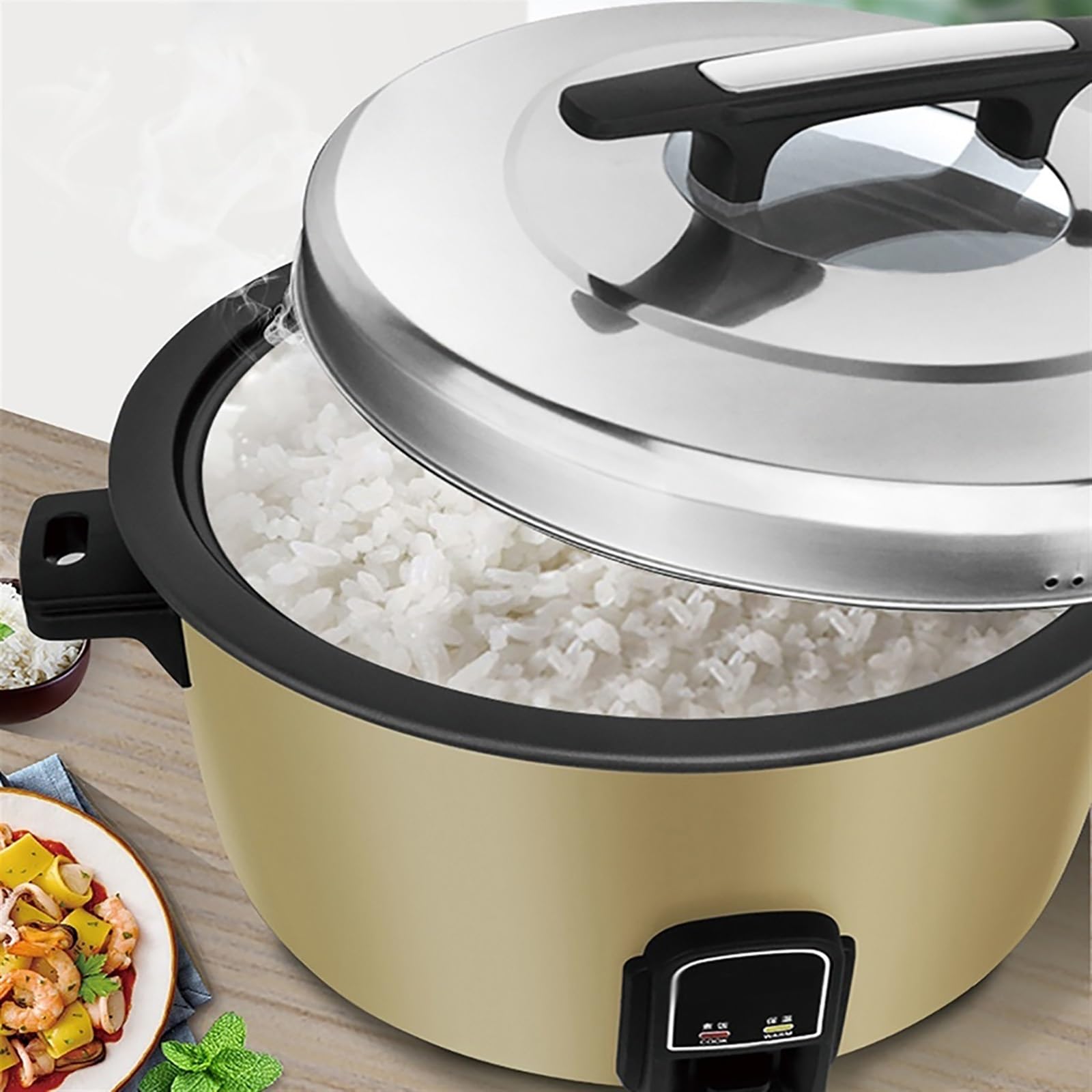 Cuiseur à riz professionnel, grande capacité for cantines, hôtels et usage domestique, design classique(30L)