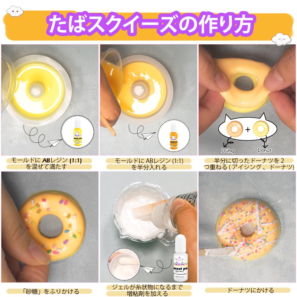 Amazon | FUNSHOWCASE スクイーズ手作りキット シリコン液＋ドーナツ