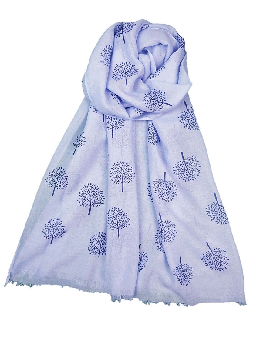 CLAUDIA&JASONClaudia & Jason® Mulberry Tree Print Fashion Scarf Wrap shawl Sarong with frayed edge