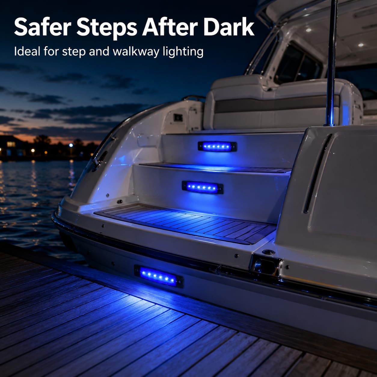 Shangyuan Marine Boat Lights, Utility Led Interior Lights For Boat Deck Courtesy Transom Cockpit Light, 12v Waterproof Marine Lighs For Yacht Fishing Pontoon Boat Sailboat Kayak Bass Boat Vessel, 6Pcs — Amazon image 7