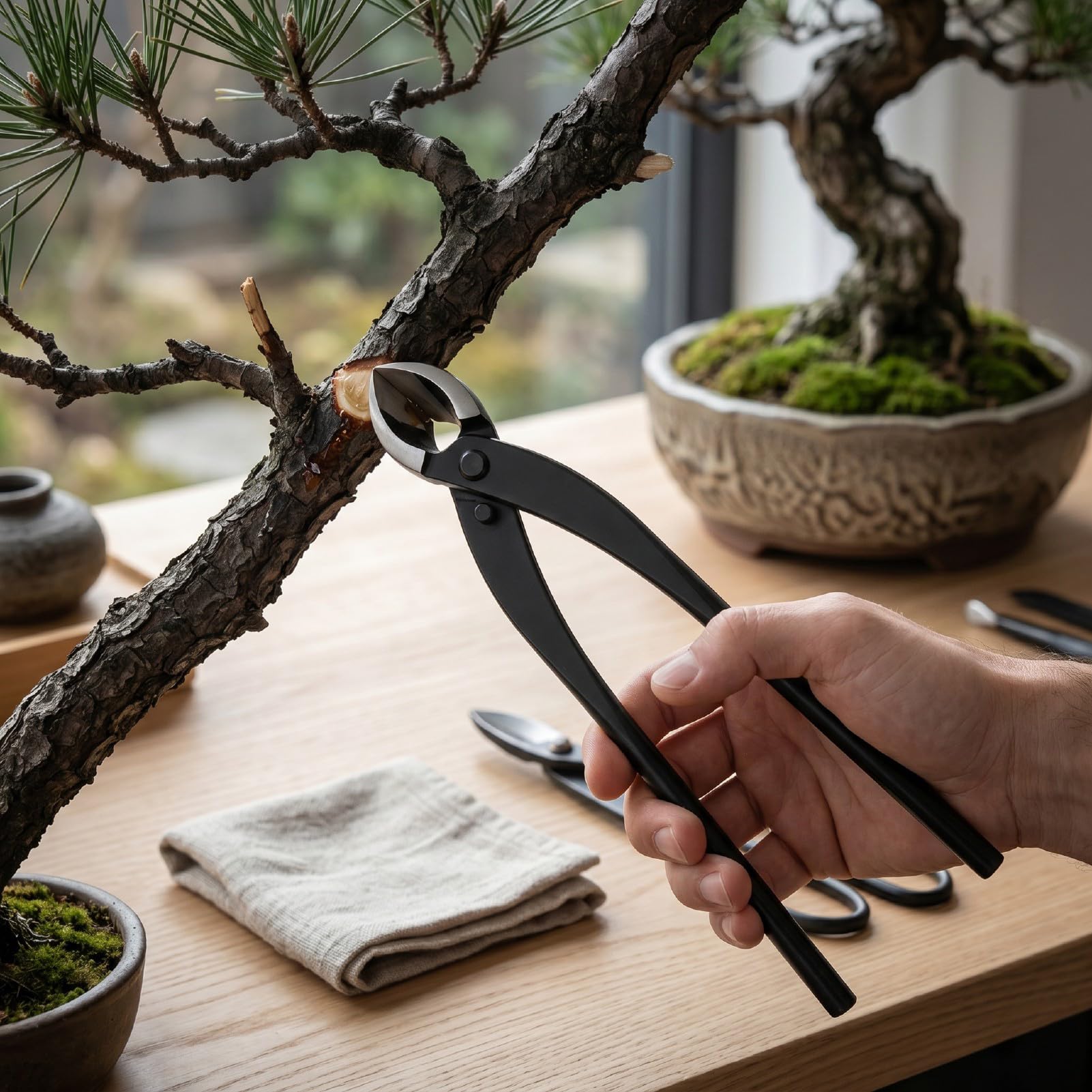 Konkaver Bonsai-Schneider aus Verbundstahl, 280 Mm, Ergonomisches Gartenschneidewerkzeug