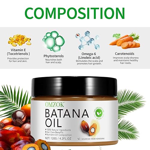 Miniatura 2 de Aceite de batana para el crecimiento del cabello, crudo 100% orgánico, aceite de Dr. Sebi Batana de Honduras, para un cabello más fuerte y grueso,