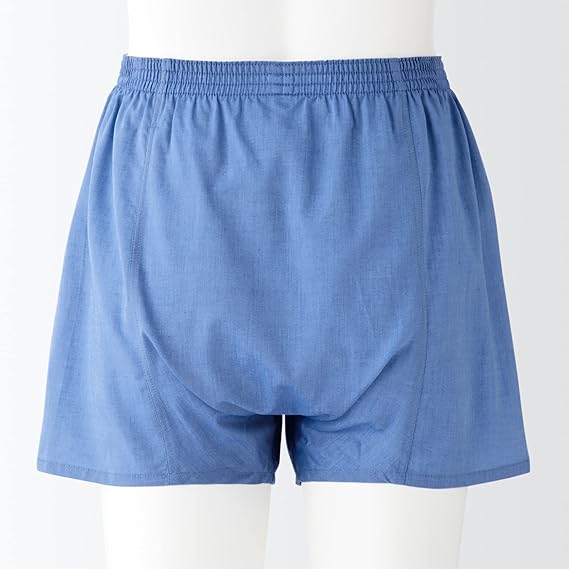 Amazon | 無印良品 なめらか 前開きトランクス FAE43A3S ブルー 紳士S