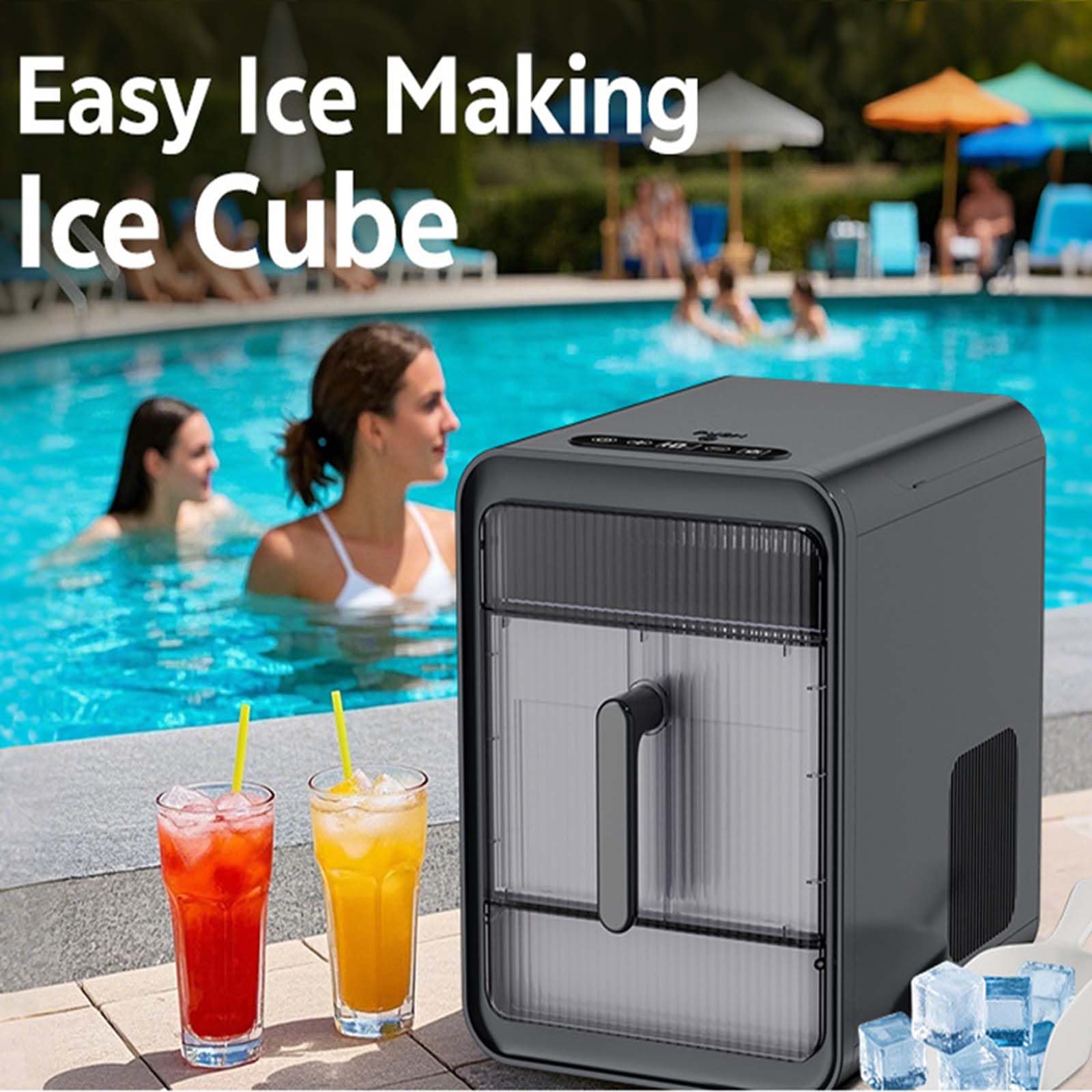 Maker di ghiaccio tavolo da contropiede compatto per produttore ghiaccio macchina ghiaccio portatile 12 pezzi/10 minuti tavolo serbatoio dell'acqua 1 5 litri auto -pulizia bar cucina ufficio ca