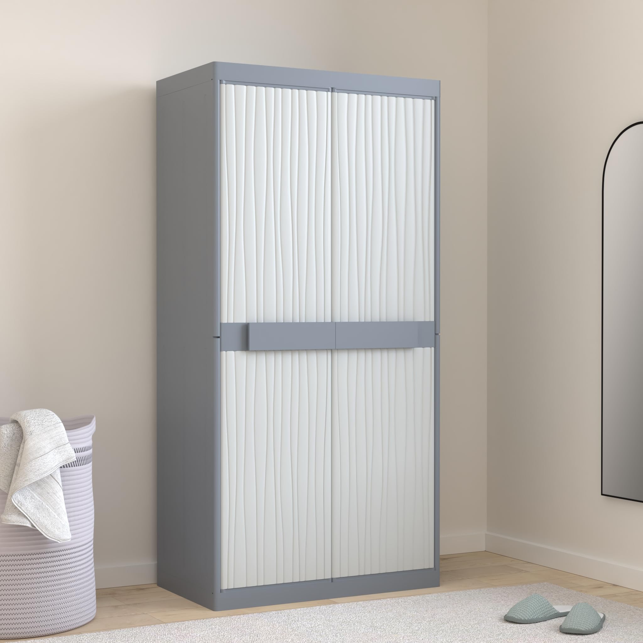 Terry - Jumbo 2900 UW, Armoire d'Intérieur et d'Extérieur à 2 Portes, 4 Étagères Intérieures