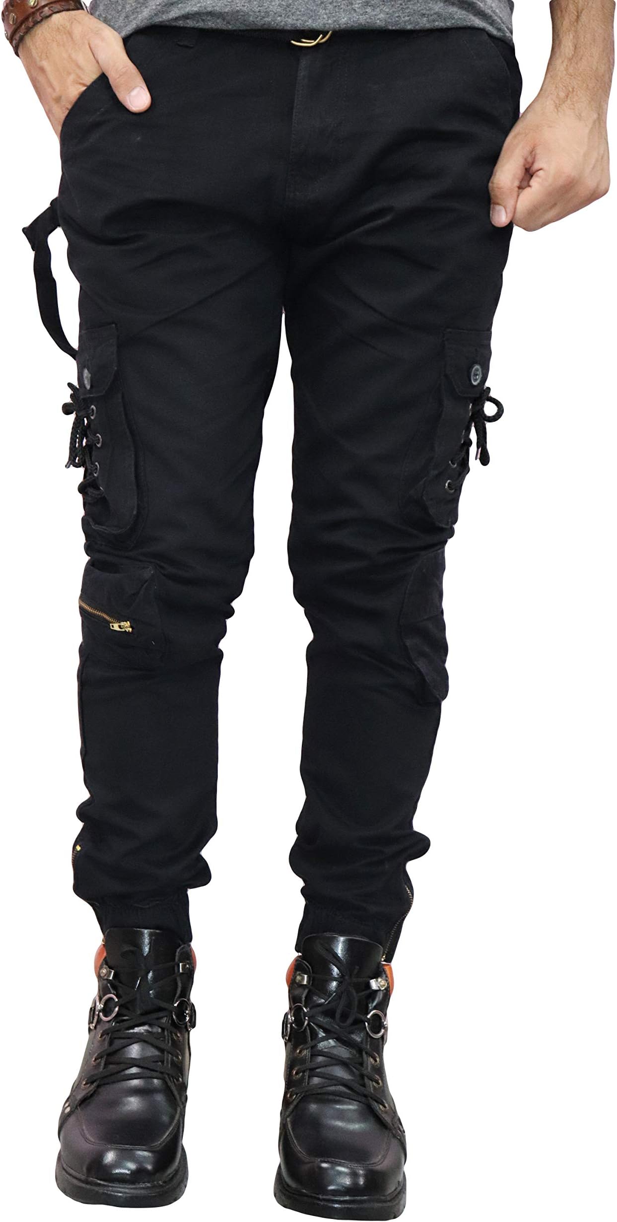 Urban LegendsMen's Comfortable Stretch Open Hem Cotton 6-Pocket Utility Cargo Pants - for Outdoor & Tactical Use (UL-2D1)
