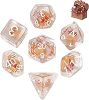 Vista 20 de UDIXI Juego de 7 dados poliédricos DND D&D, RPG D y D con bolsa de almacenamiento para juegos de rol y otros juegos de mesa (Aarakocra)