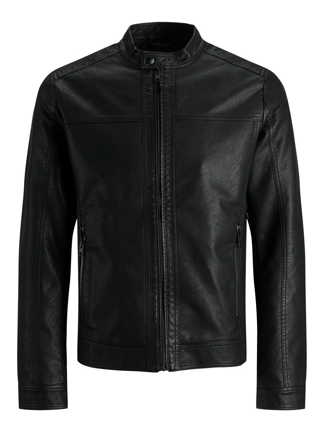 JACK & JONES Synthetic Leather Jacket Synthetic Leather Jacket Black XS Black XS
