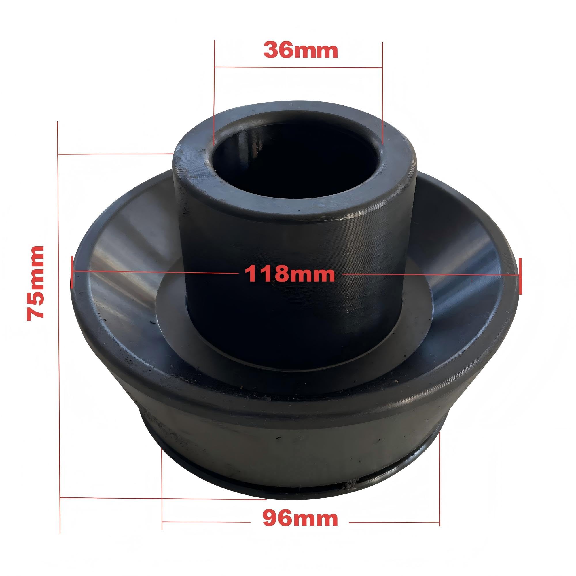 Cono balanceador de Ruedas (Eje de 36 mm) para máquina balanceadora de neumáticos, tamaño de 96 a 118 mm (3,74" a 4,72"), Accesorio para Taller de reparación de neumáticos