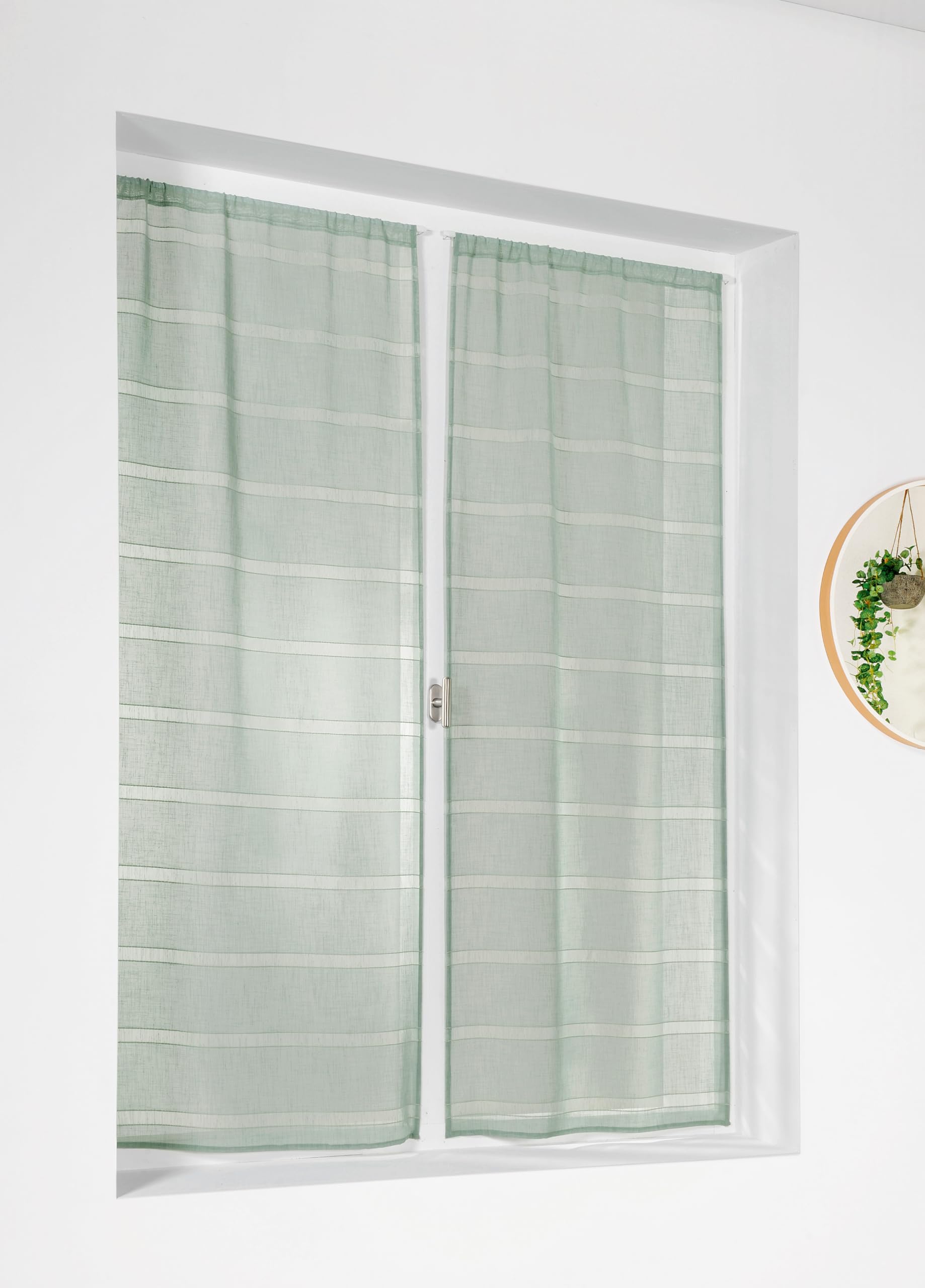Linder Pair of Celadon Cord Glazing 55 x 120 cm