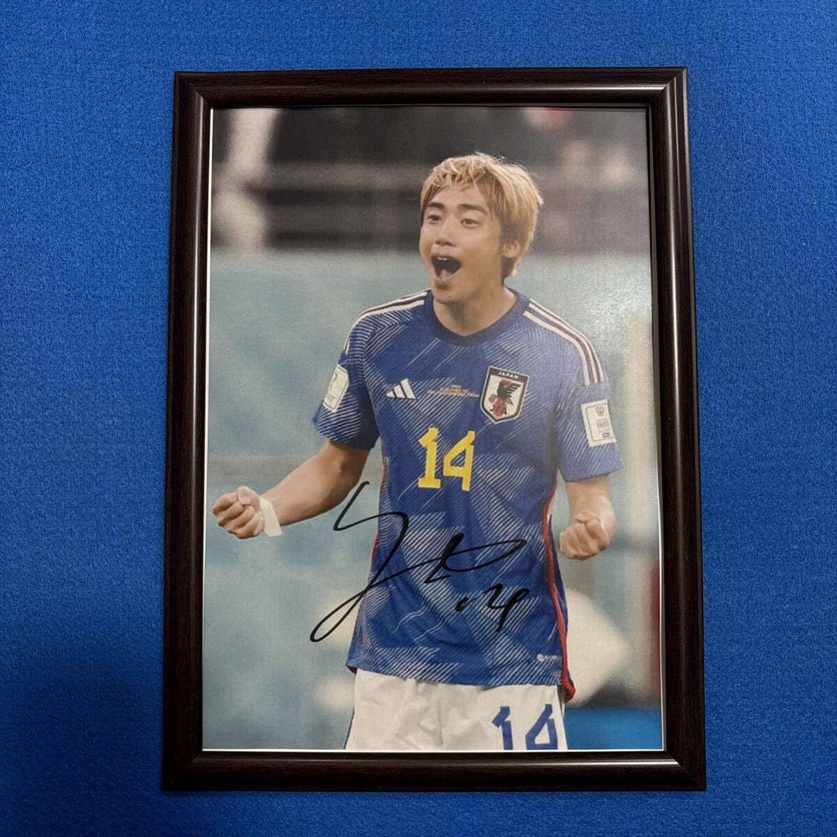 adidas 日本代表 サッカーシャツ 14番伊東純也直筆サイン入り
