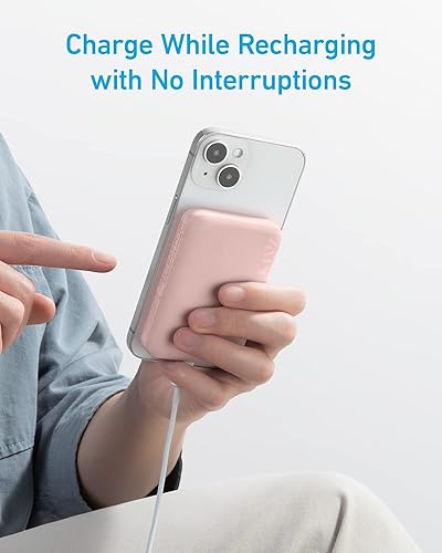 Miniatura 7 de Anker 321 MagGo Battery (PowerCore Magnetic 5K), Cargador de batería portátil e inalámbrico magnético de 5000 mAh, compatible con iPhone 1515 Plus15