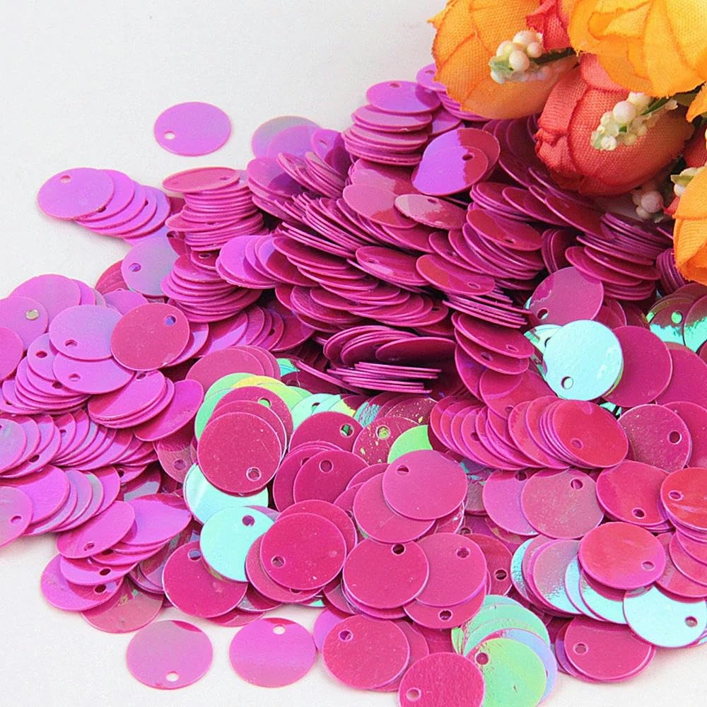 Glitter per artigianato e cucito, glitter piatti rotondi da 50 g, 10 mm, 15 mm, 20 mm, 25 mm, 30 mm, per cucito, matrimonio, tempo libero creativo (ABRose, 30 mm50 g200 pezzi)