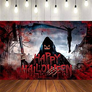 Sponsored Ad - KYMY Large Happy Halloween Banner,Halloween Pumpkin Yard Sign with 71X43 inch,Big Size Halloween Ghost Porc...