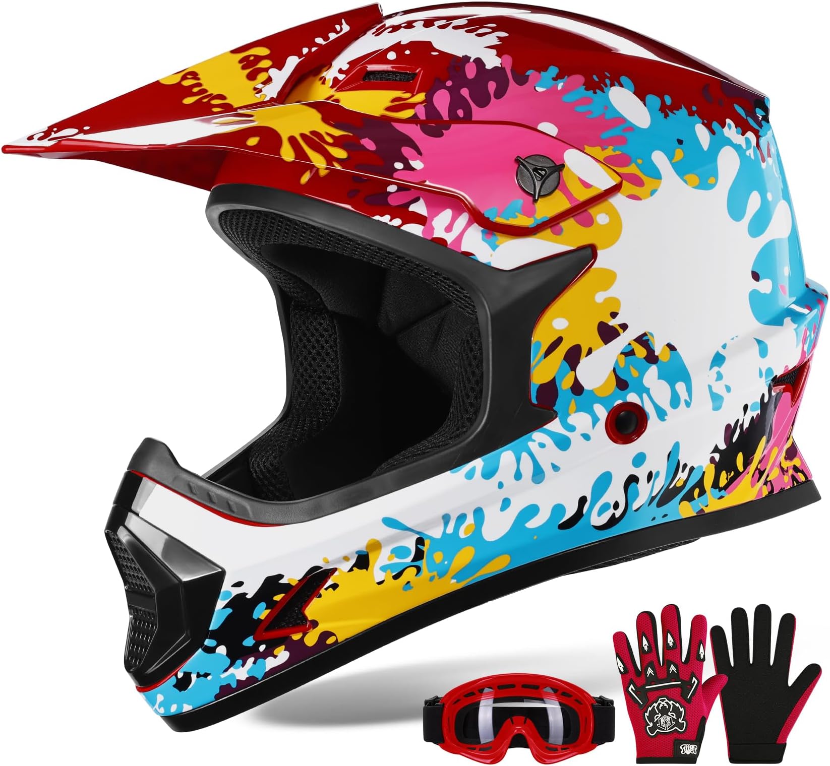 XFMT Youth Dirt Bike Helmet DOT Approved Kids Full Face Motocross Helmets
