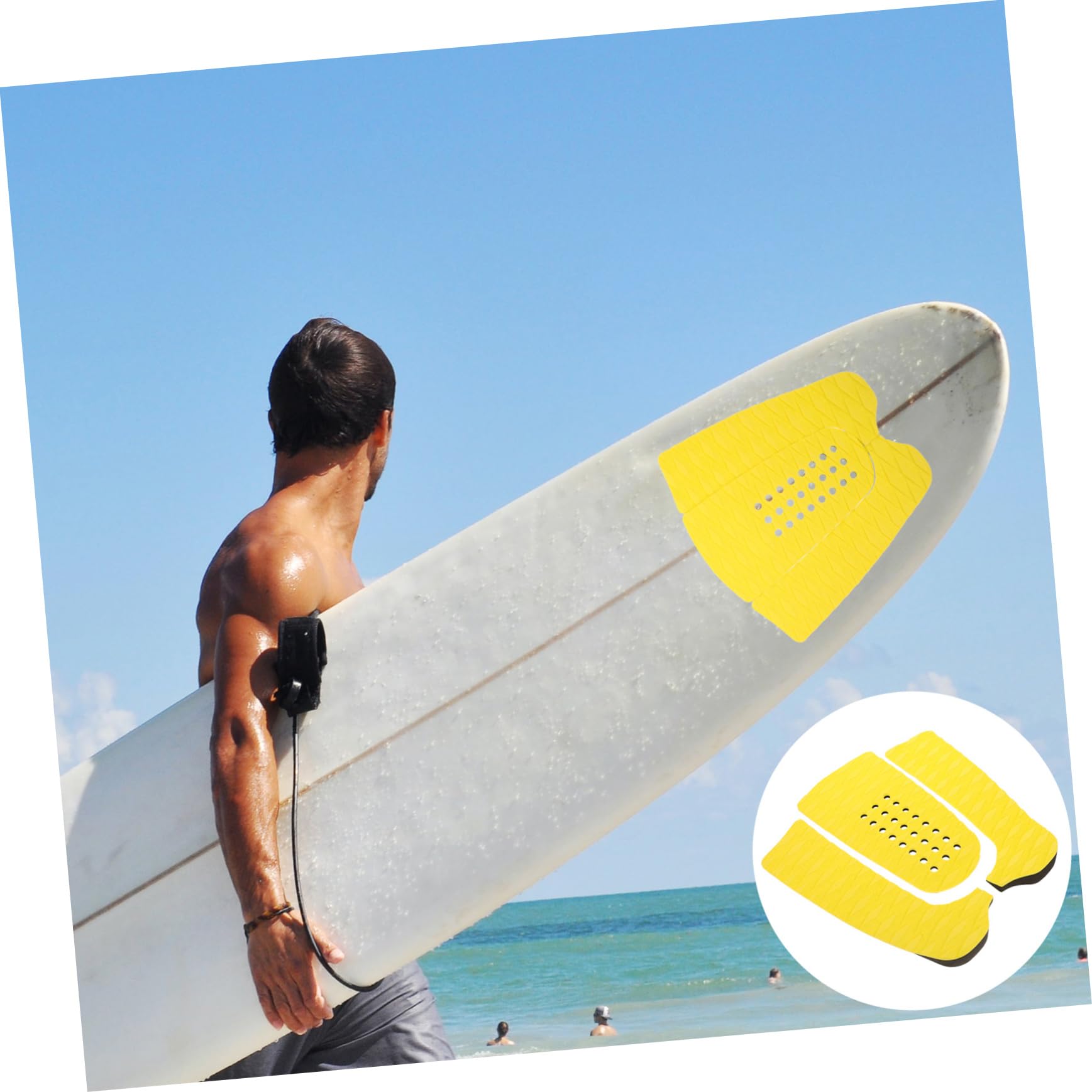 SUPVOX 1 Set Nonslip Surfboard Traction Mats Fit for Most Boards Skimboards Non-Skid m