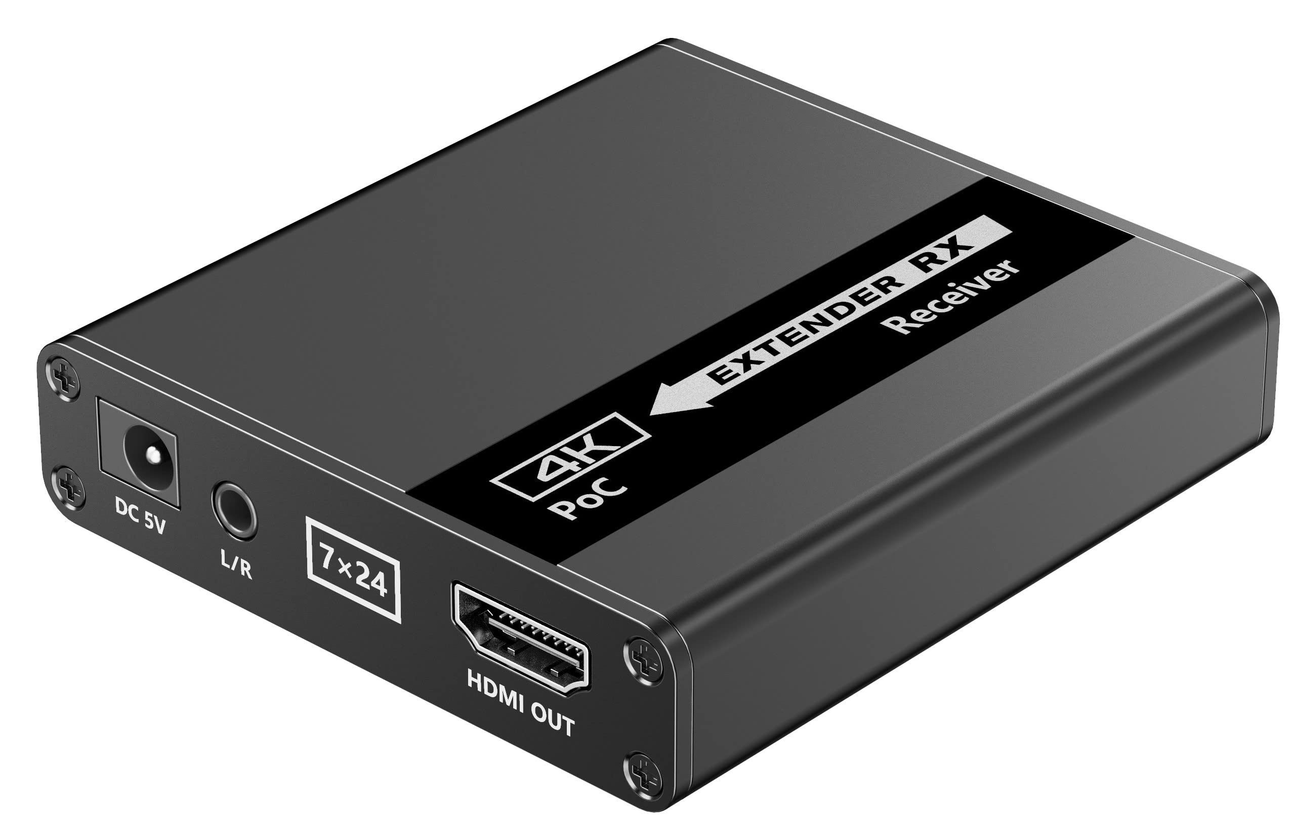 PremiumCord 4K HDMI 1-4 Splitter + Extensor vía Cat6/6a/7, Ultra HD 4K @ 30Hz a 70m, Carcasa Metálica, 2 Receptores con Fuente de Alimentación, Dolby TrueHD, 3D, EDID, CEC, HDCP2.2