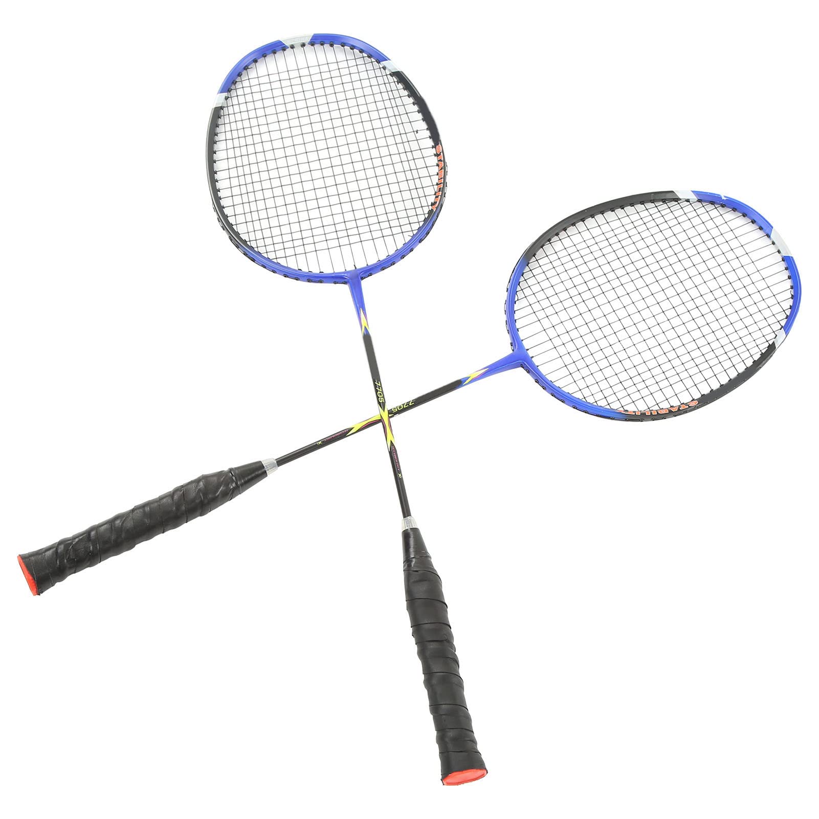 Racchette da badminton in lega di carbonio, ultra leggere, potenti, per allenamento, competizione, 2 pezzi, blu, per appassionati di sport