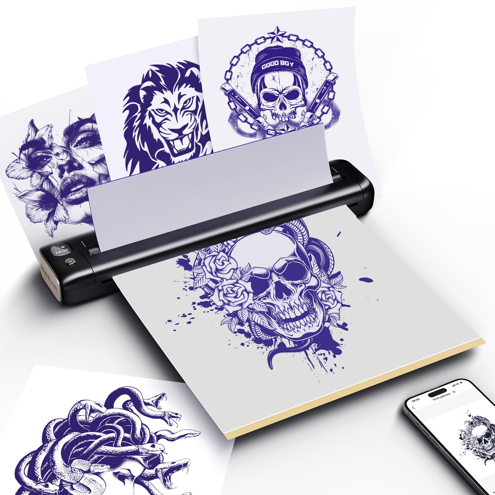 Amazon.com: Rongta Tattoo Stencil Printer F81S, Bluetooth Wireless