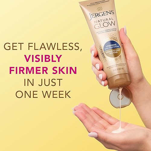 Miniatura 8 de Jergens Paquete de brillo gradual natural hidratante diario+reafirmante 7.5fl oz y crema hidratante facial SPF20 2fl oz, medio a bronceado