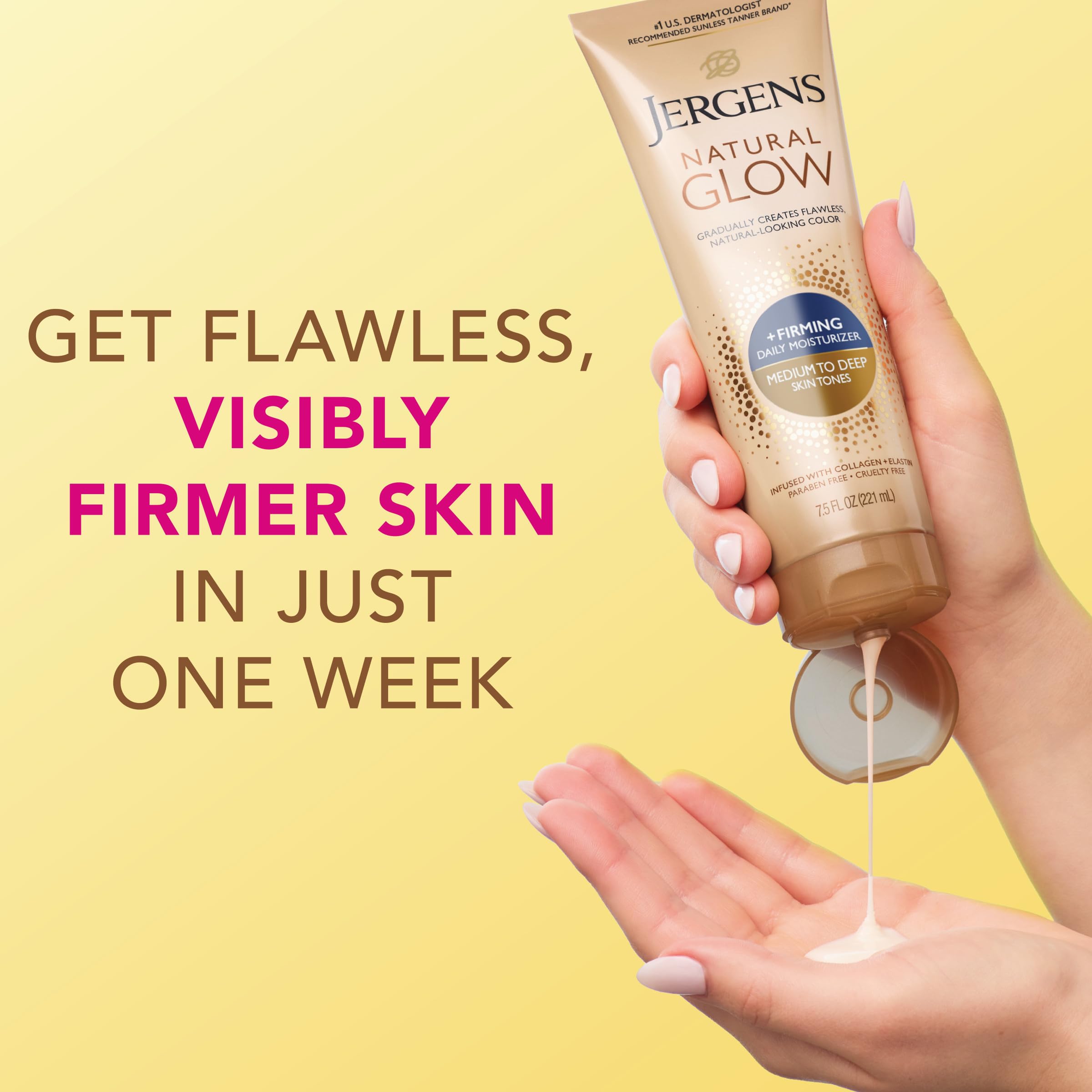 Jergens Natural Glow Firming Medium Tanning Lotion, 7.5-Oz
