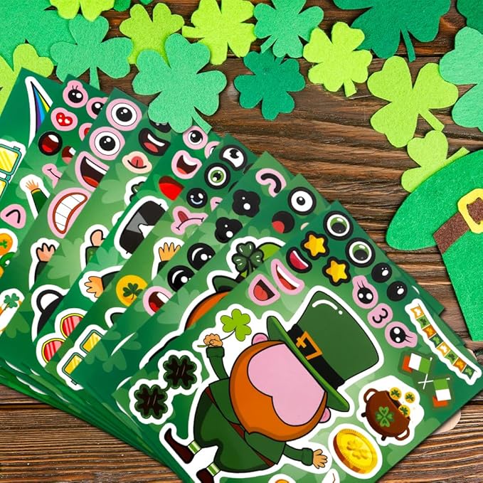 DIY St. Patrick's Day Crafts: 36 Sheets of Green Stickers!