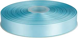 Ruban Satin Double Face 22mm X 91m - Couleur Ivoire, Polyester Brillant, Pour Emballage Cadeau, Mariage, Créatif