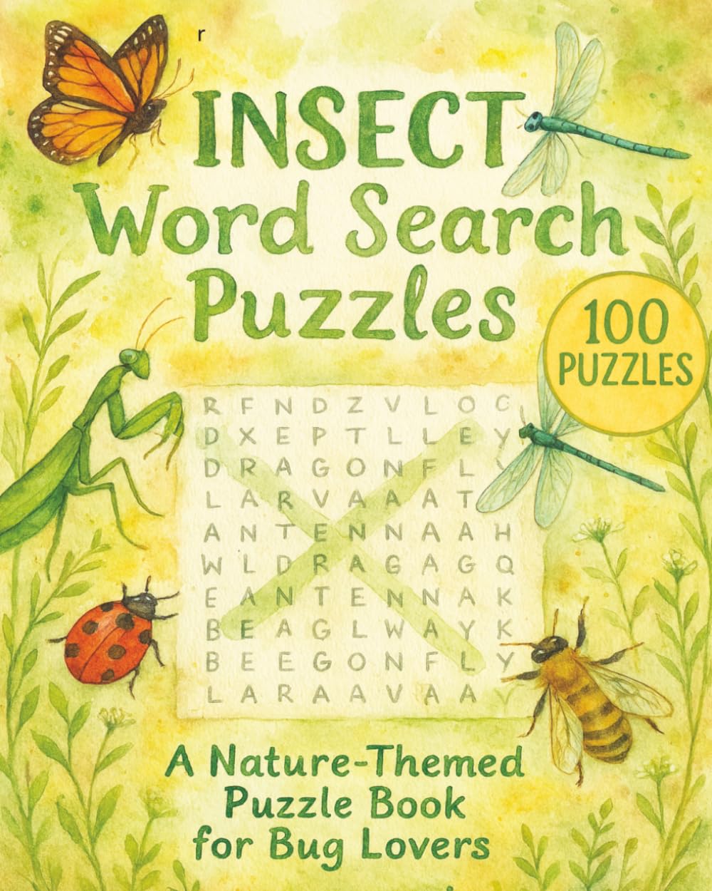 100 Insect Word Search Puzzles