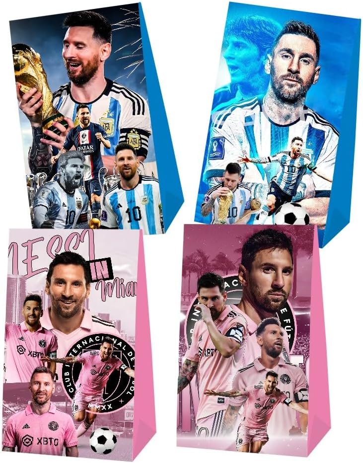 Bovulo 12pcs Soccer Party Favor Gift Bags Goodie Bags, Football Party Supplies for Kids Birthday Decorations - Image 4