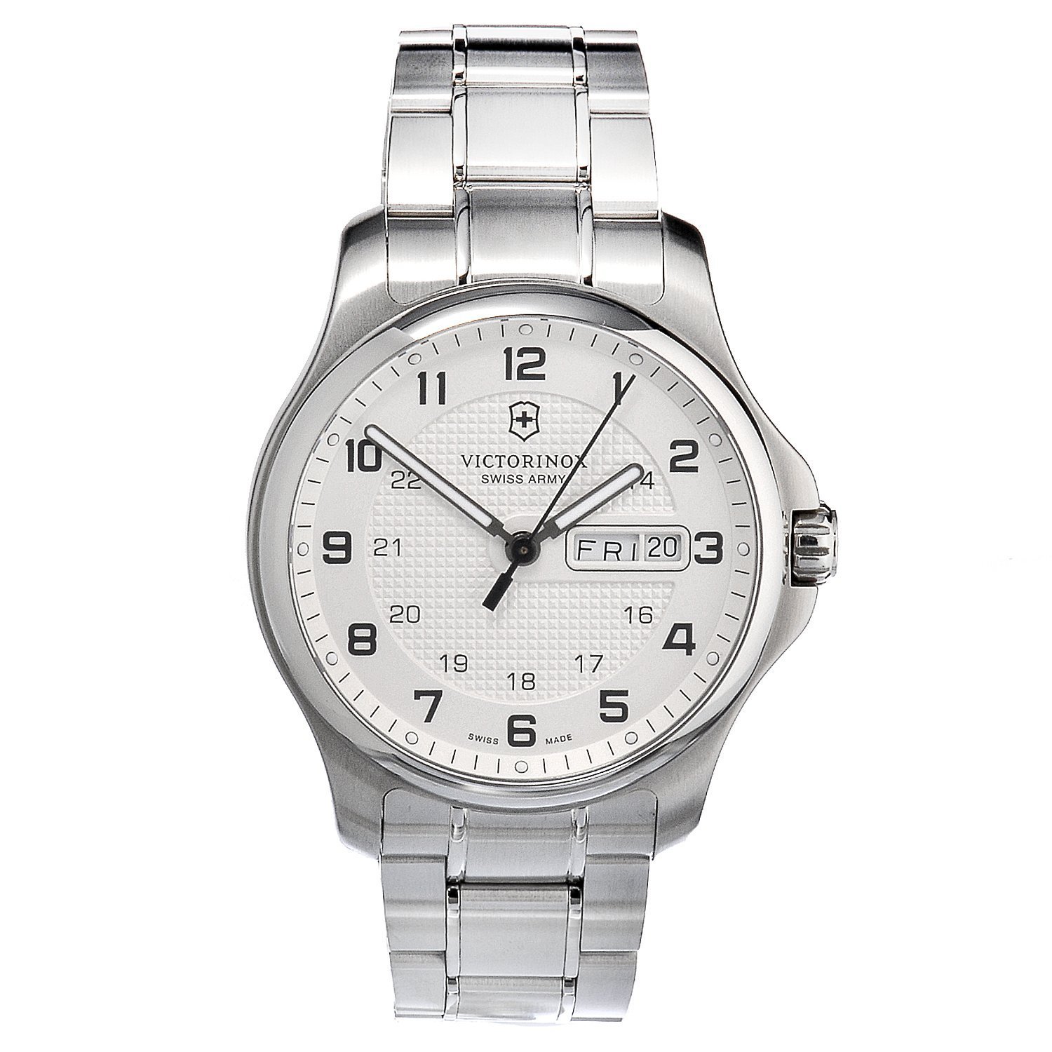 Victorinox Stainless Steel Swiss Army Analog White Dial Unisex Watch-241551.1, Silver Band (B009GBYXCA) Amazon Price History, Amazon Price Tracker