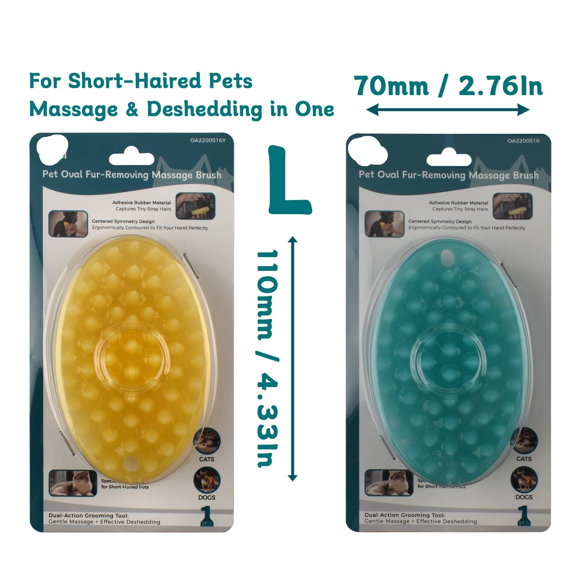 2 cepillos de Curry de Goma Oitabi.(Blue and Yellow 2PCS)