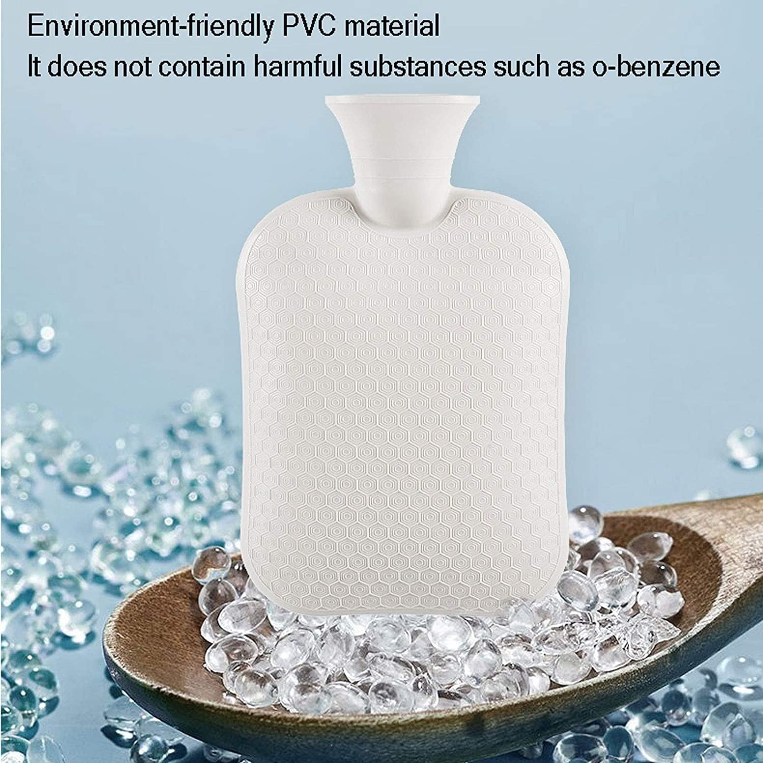 Bolsa Agua Caliente para Calentar Manos Cama Caliente Cintura Caliente Espalda Botella De Agua Caliente, Botella De Agua Caliente De Gran Capacidad con Tapa Botella De Agua Caliente